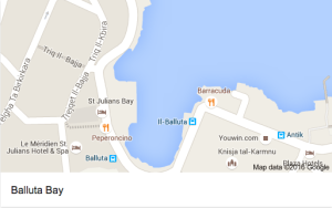 Balluta Bay Seafront Real Estate Map